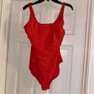 Calvin Klein Starburst Swimsuit Coral